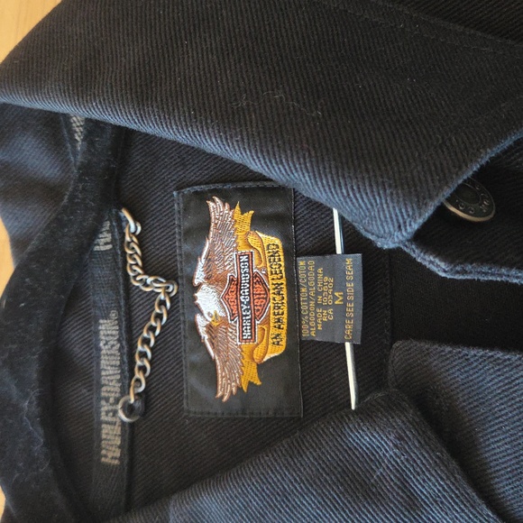 Harley-Davidson Black Women’s Jacket with Flame Cuff  and Back Detail - Picture 3 of 8